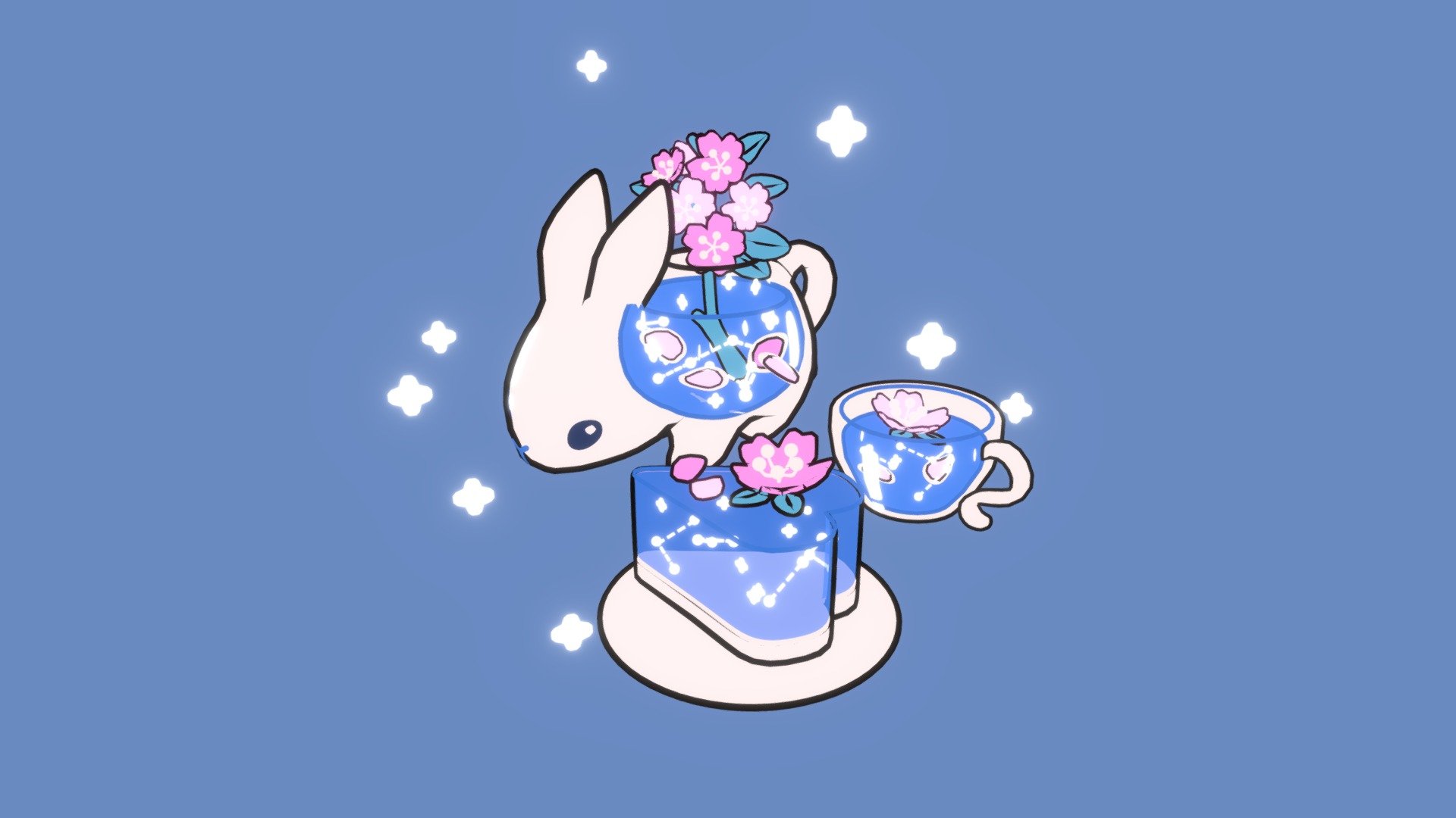 Rabbit teacup - 3D model by solidG (@solidG233) [1882463] - Sketchfab