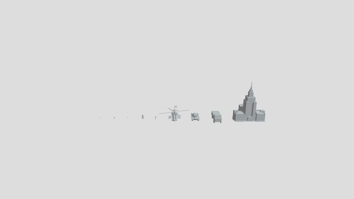 XYZ school course blocking 3D Model