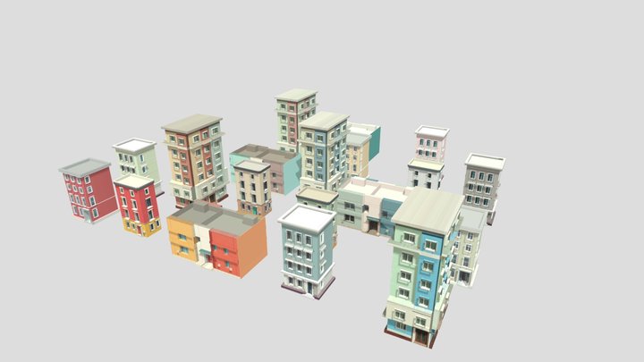 So many buildings and buildings pack 3D Model