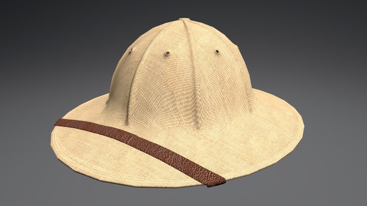 Safari Hat (Pith Helmet) 3D Model