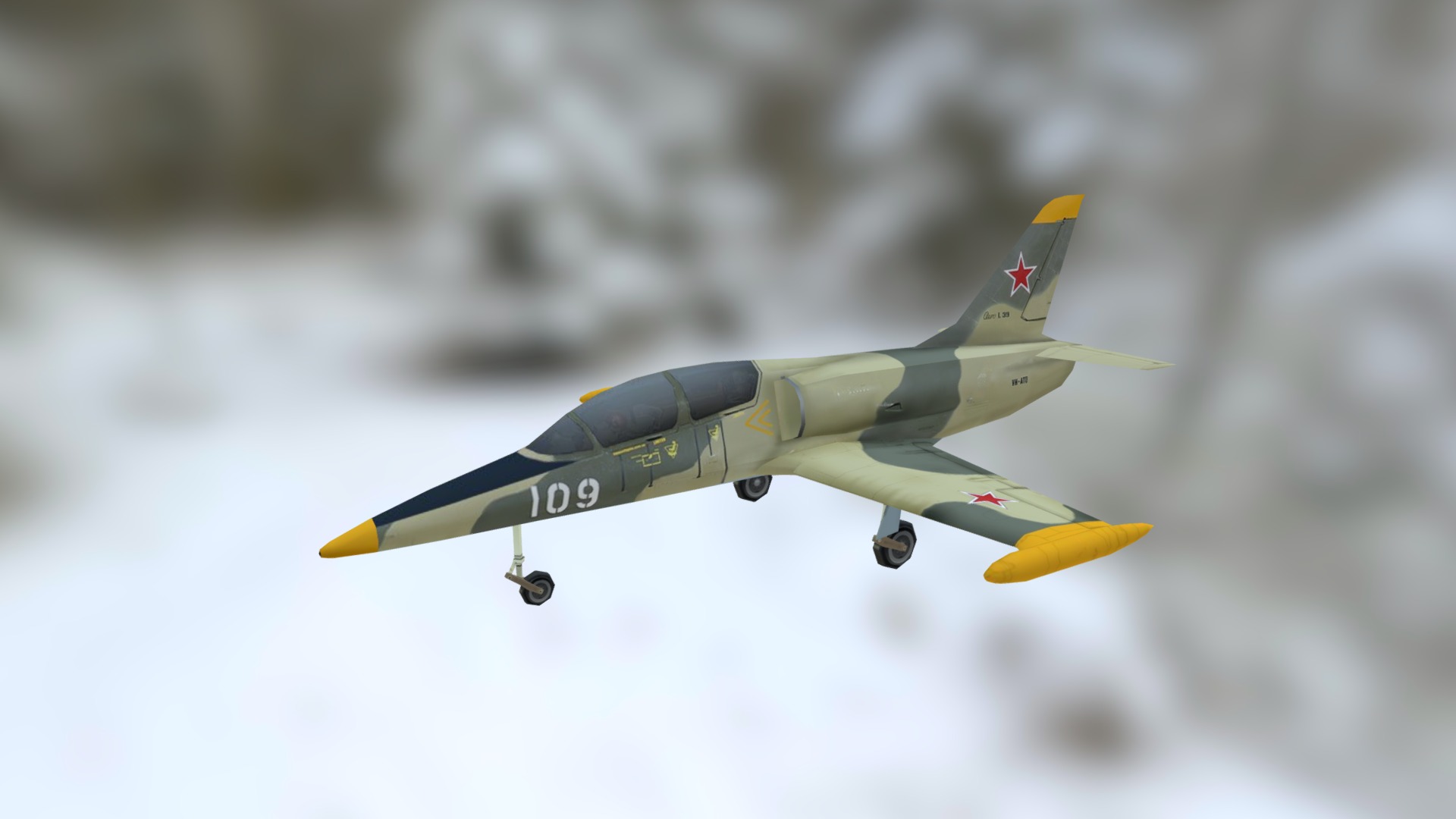 3D model Aerovodochody L39 Albatros - This is a 3D model of the Aerovodochody L39 Albatros. The 3D model is about a small airplane flying in the sky.