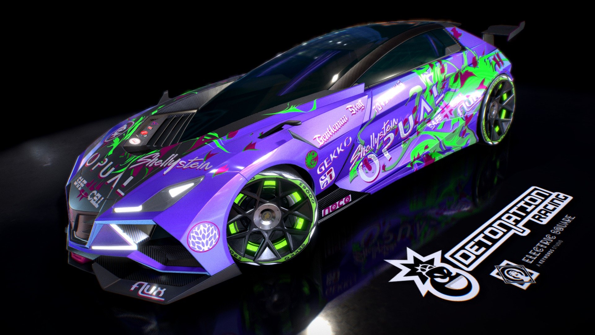 ArtStation - KAOS fictional drift car - DETONATION RACING