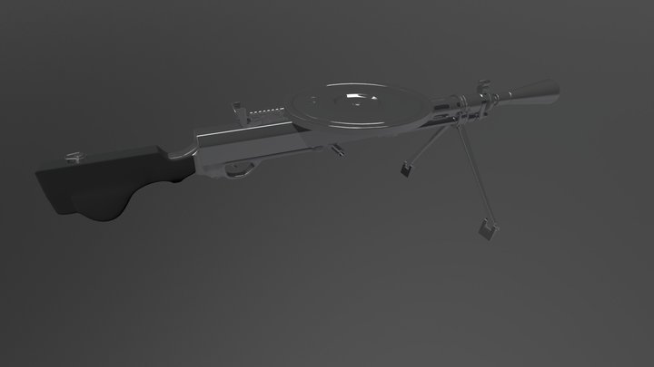 DP-28 Gun 3D Model