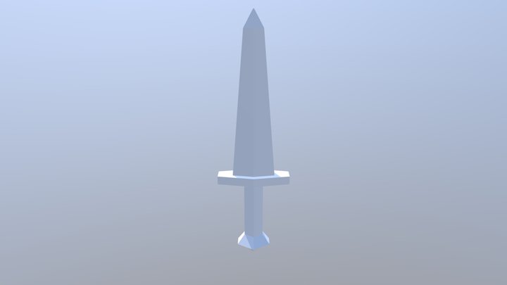 Low Poly Sword 3D Model