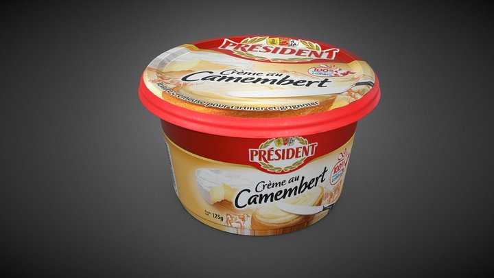 PRESIDENT Crème Camembert 3D Model