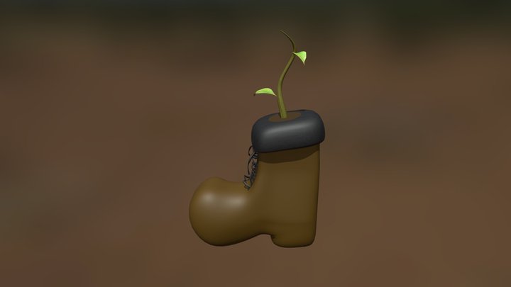 Wall-E Plant Boot 3D Model