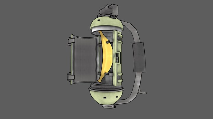 Banana Container_Tactical Snacks 3D Model