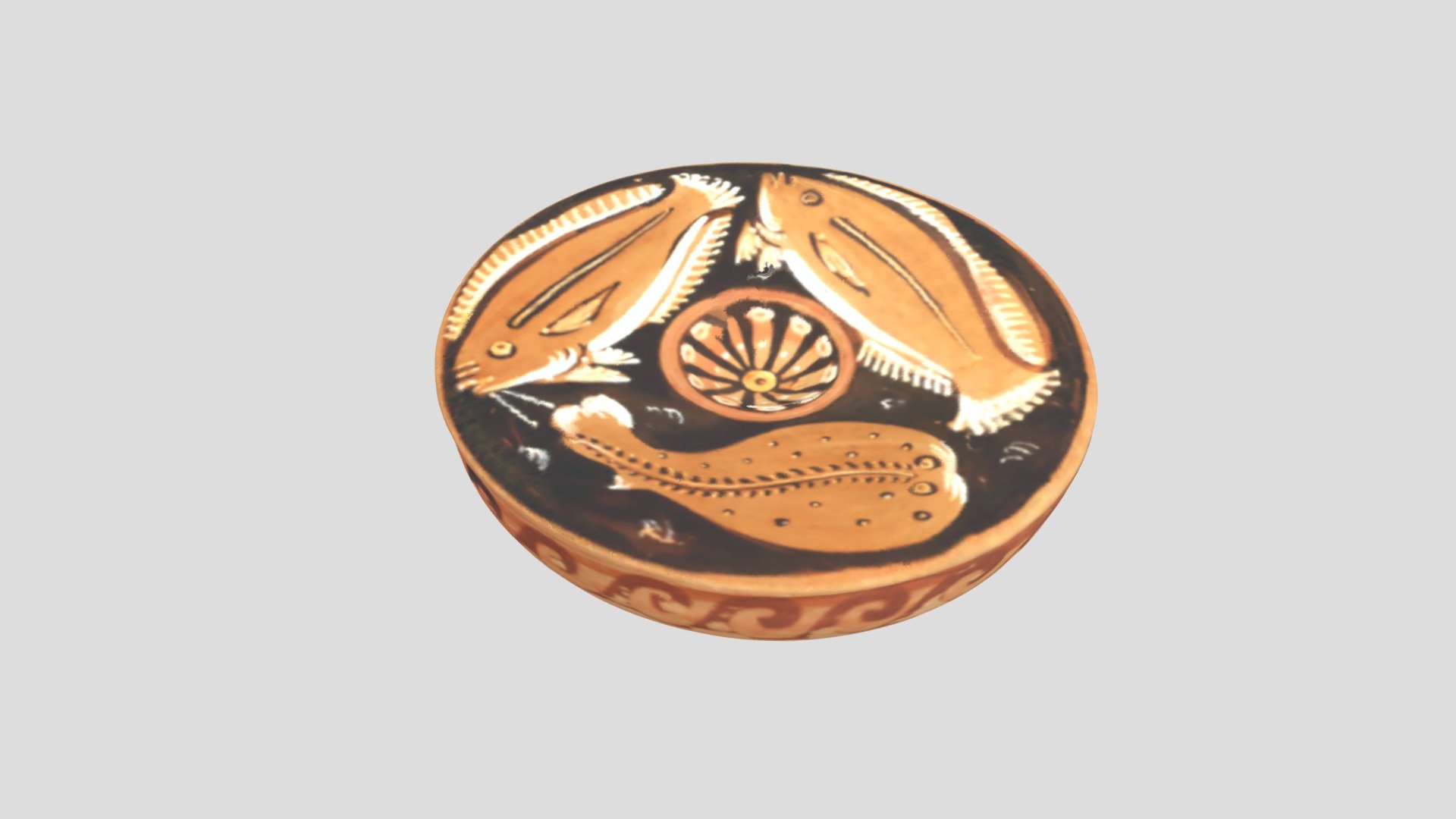 UVA 3D Greek Vases - Fish Plate 20170217