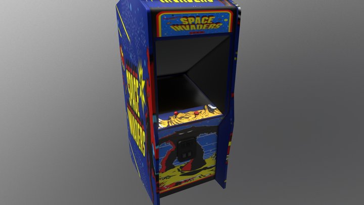 Space Invaders Arcade Machine 3D Model