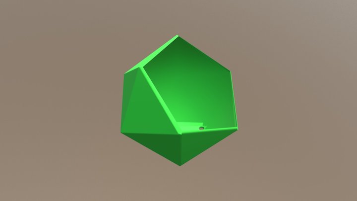 Icosahedron Flower Pot 3D Model