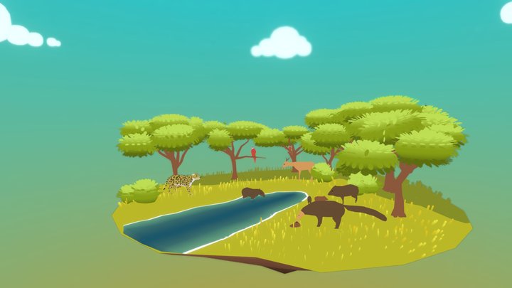 Diorama: Flora y fauna de Corrientes 3D Model