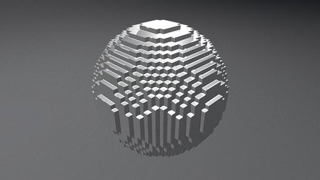 Voxel Sphere [Made in F3] 3D Model