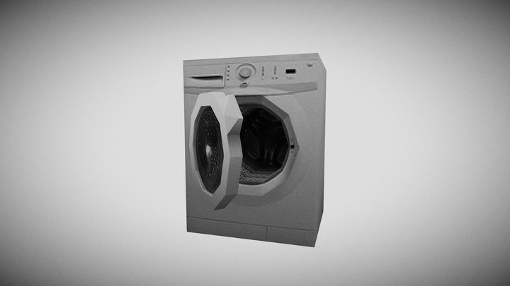 PSX Washing Machine - Clean 3D Model
