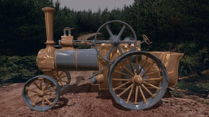 Steam Engine Animated (v1.2) FREE Low Poly