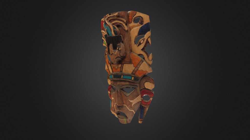Mexican wooden mask