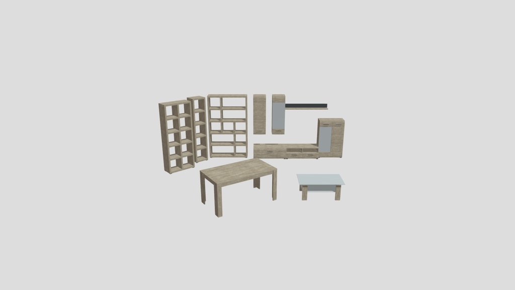 Interior Set For Living Dining Room