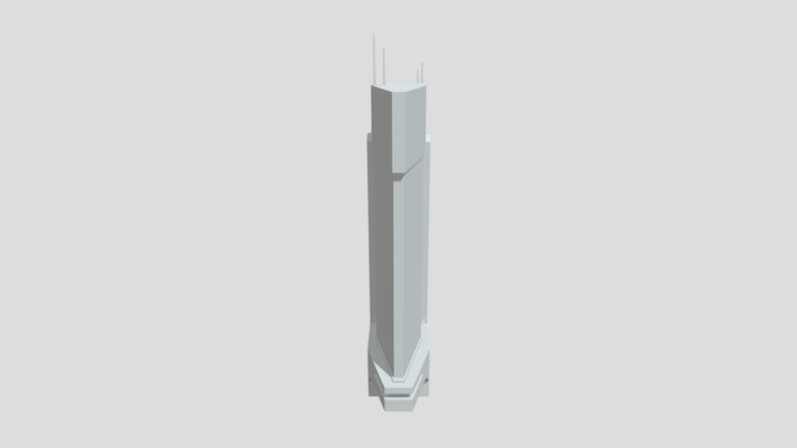 Halo: ODST Building [Remastered] - Skyscraper A 3D Model