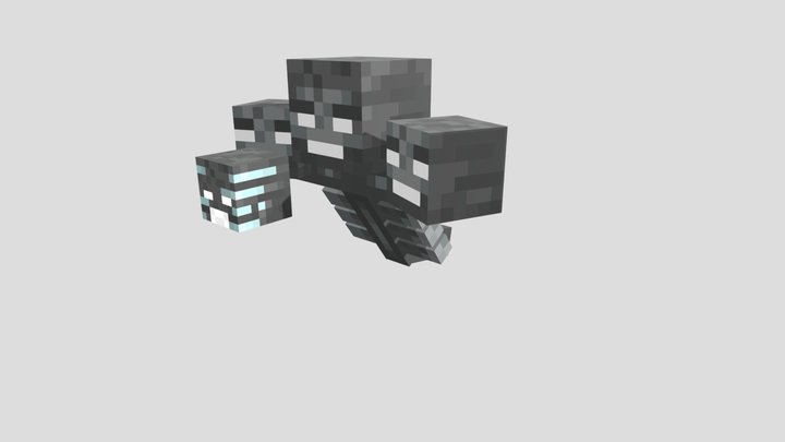 Minecraft Animated Wither Boss 3D Model