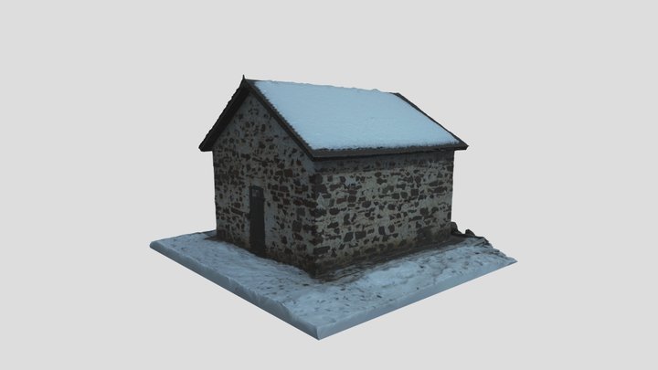 Stone Building 3D Model