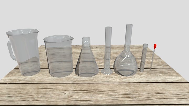 Lab Glassware 3D Model