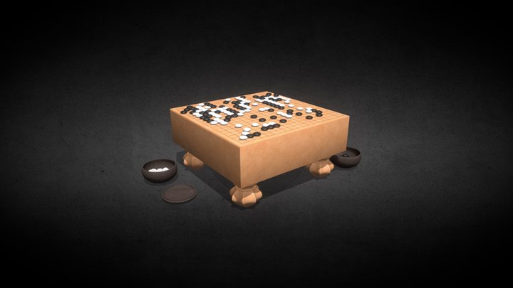 Go Board Game 3D Model