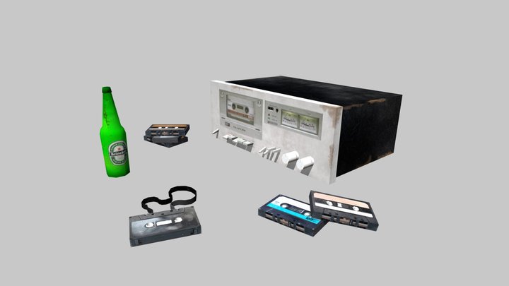 Philadelphia - 3 Simple props 3D Model
