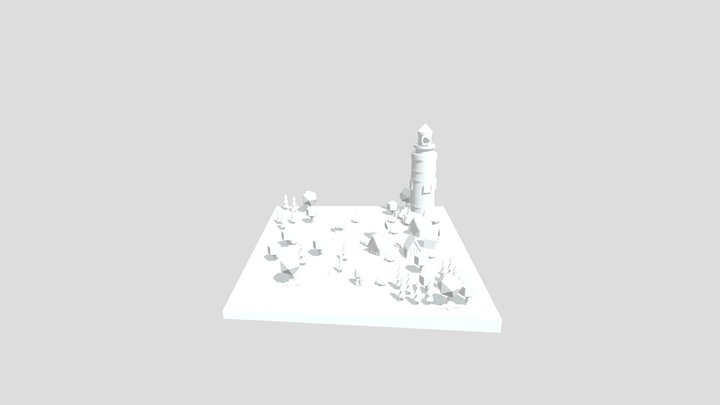Final Zelda blockout 3D Model