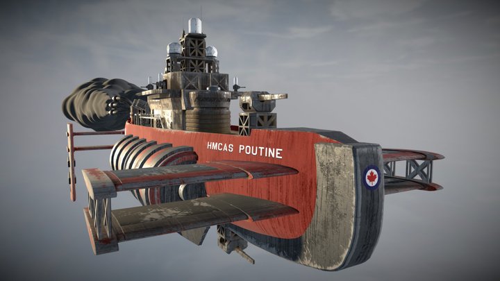 Canadian Destroyer Airship (HMCAS Poutine) 3D Model