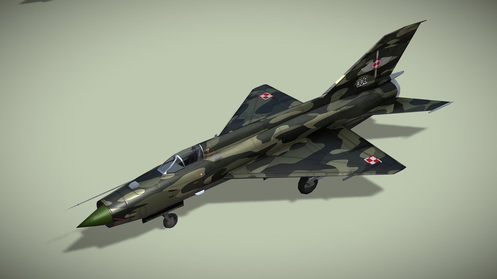 MIG-21 Fishbed - cold war era fighter - free
