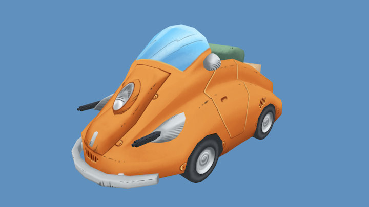 Gun Car - Akira Toriyama inspired 3D Model