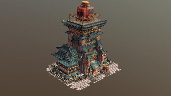 Chinese style building 3D Model