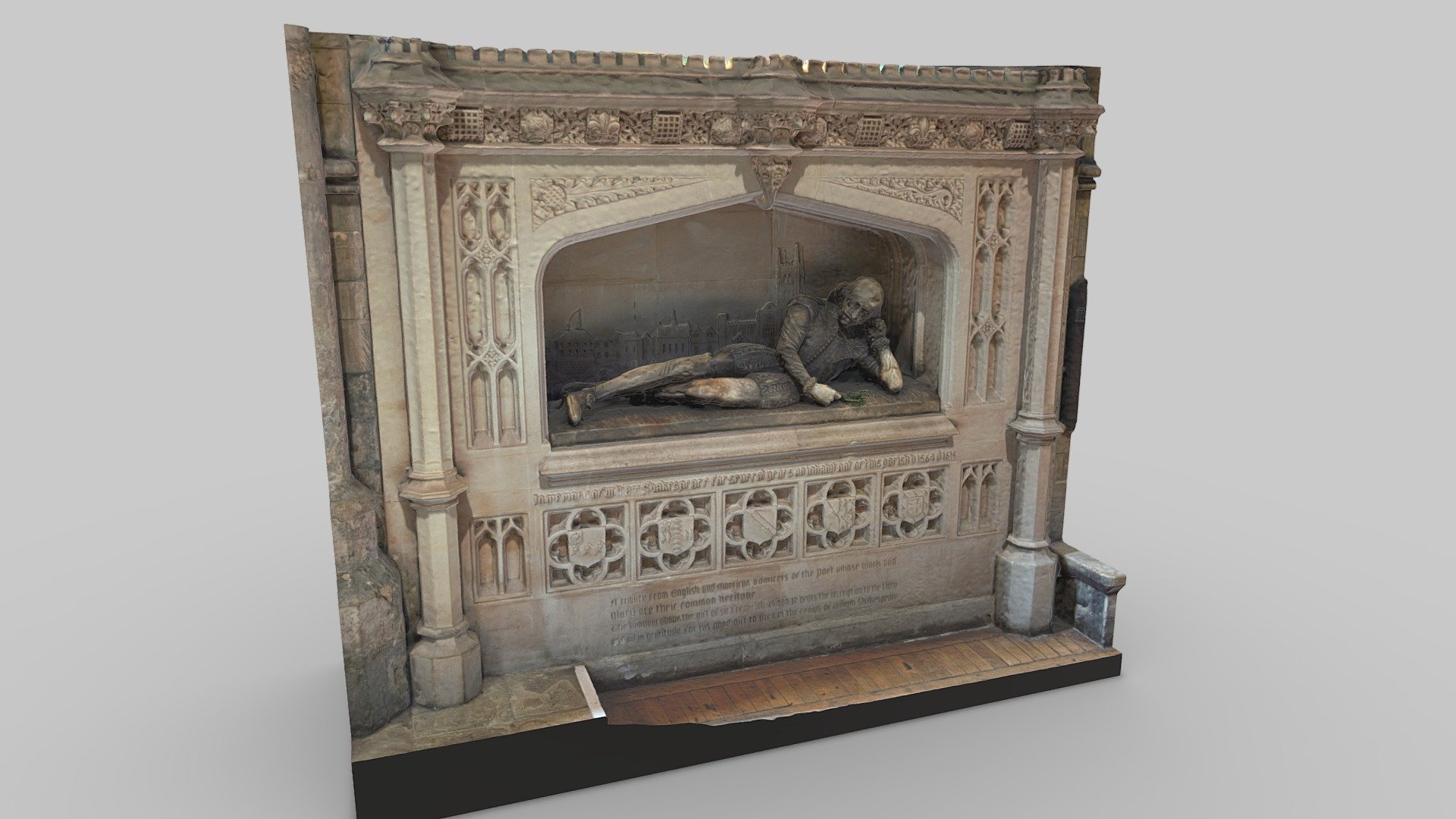 Southwark Cathedral Shakespeare Memorial — Sketchfab embed 3D viewer