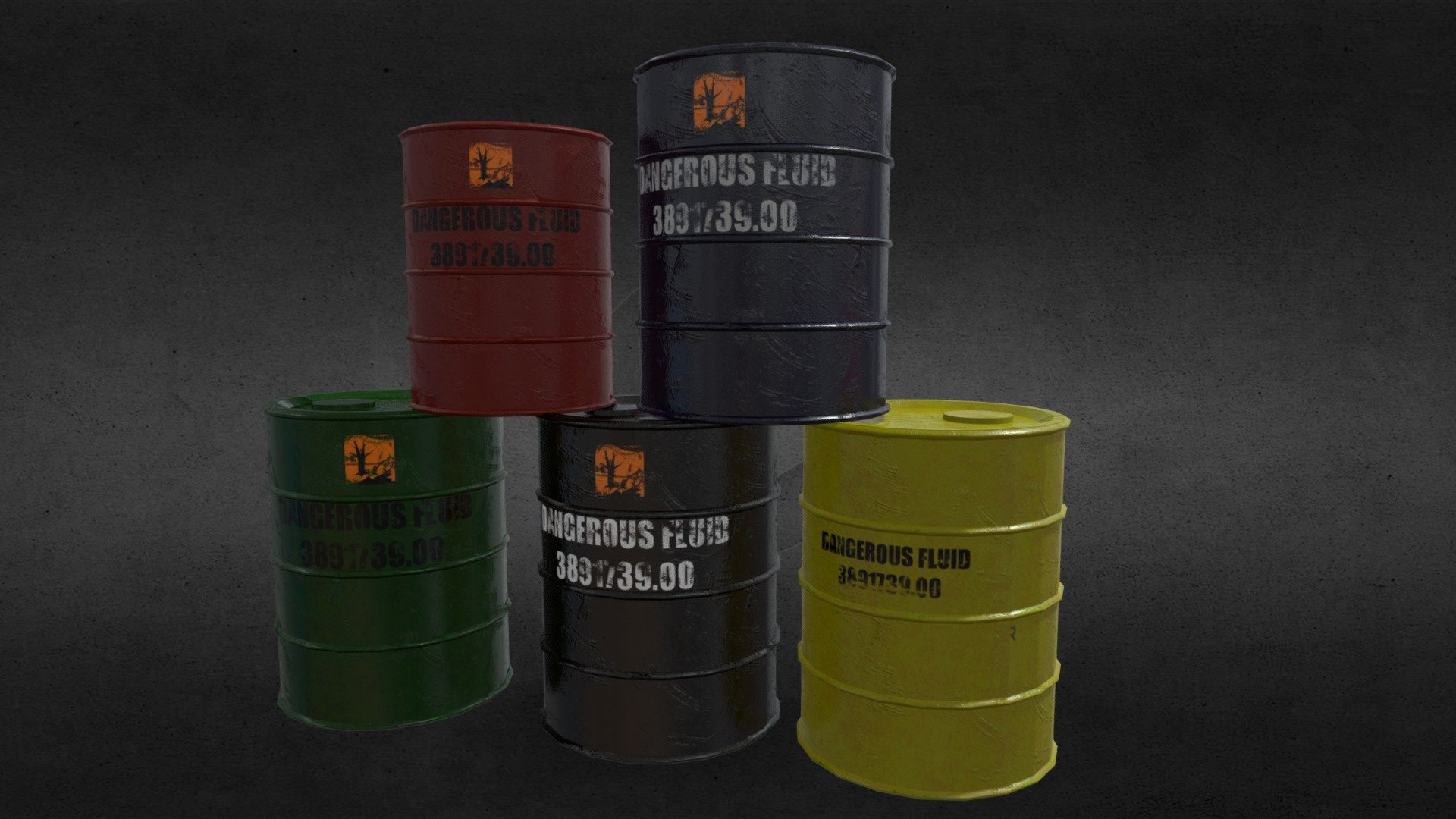 Oil Barrels 5 Colors Pack - Download Free 3D model by ivo.ricard0 ...