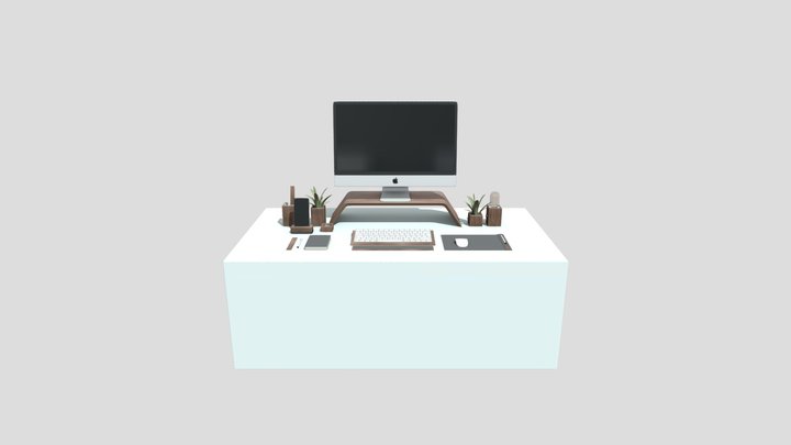 I Mac And Grovemade Desktop 3D Model 1 3D Model