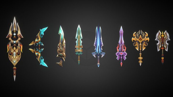 Mobile Game Work - weapon 3D Model