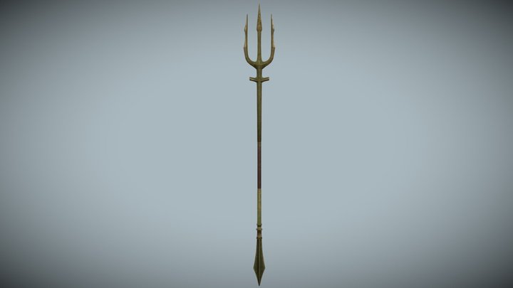 Mossy Golden Trident – Modello 3D gratuito STL