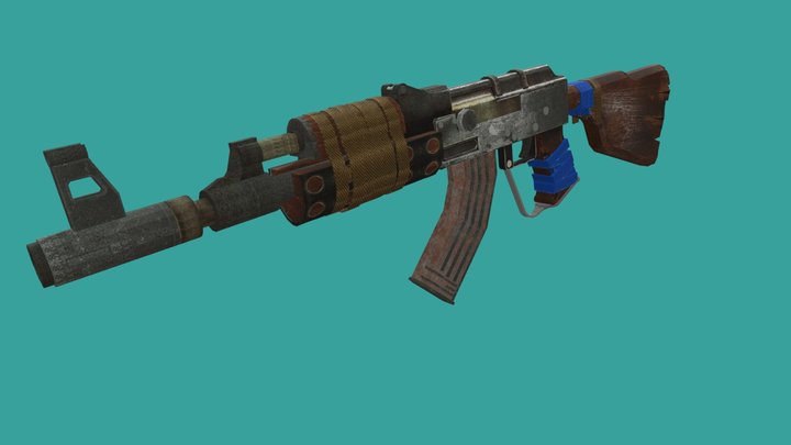 Assault rifle 3D Model