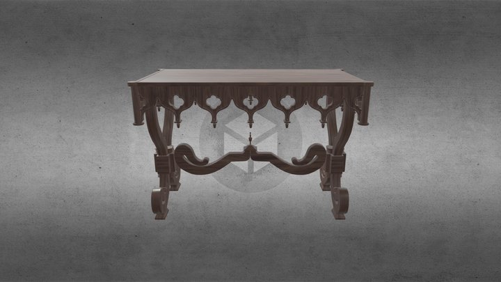 Fancy Victorian Table 3D Model