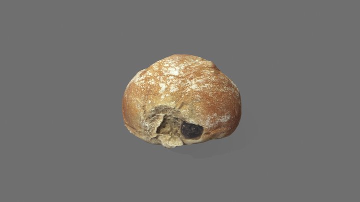 1 - light bread with raisin 3D Model