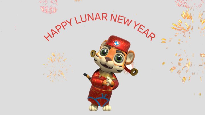 CNY Lunar New Year Tiger 3D Model