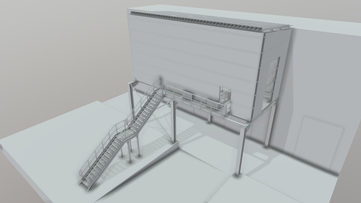 Aussenbuehne Anpassung mit Fassade 3D Model