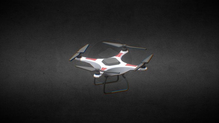 Drone Low Poly – Kostenloses 3D-Modell STL