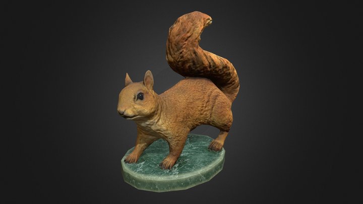 Squirrel statuette 3D Model