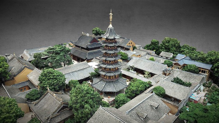 Lingyan Temple Yongzuo Pagoda 3D Model