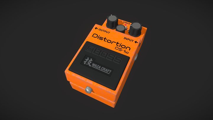 Boss DS-1W Waza Craft Distortion Pedal – Modèle 3D gratuit STL