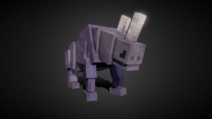 Lowpoly Rhino 3D Model