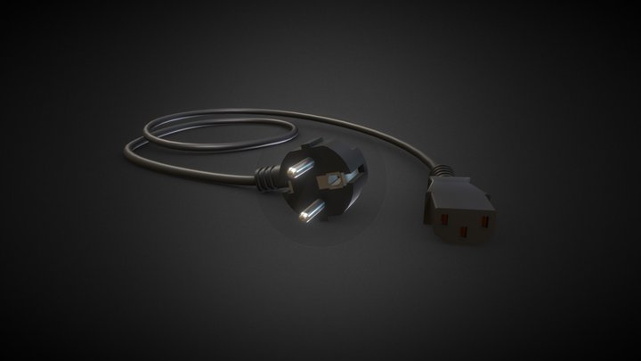 [CC0] European Power Plug 3D Model
