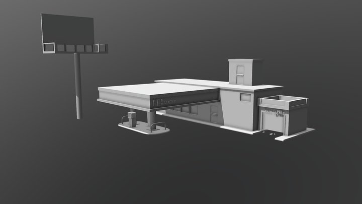 Gas Station 3D Model