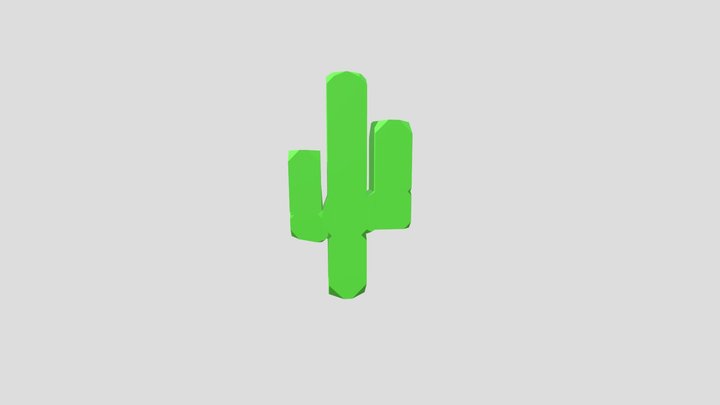 Basic Low Poly Cactus 3D Model