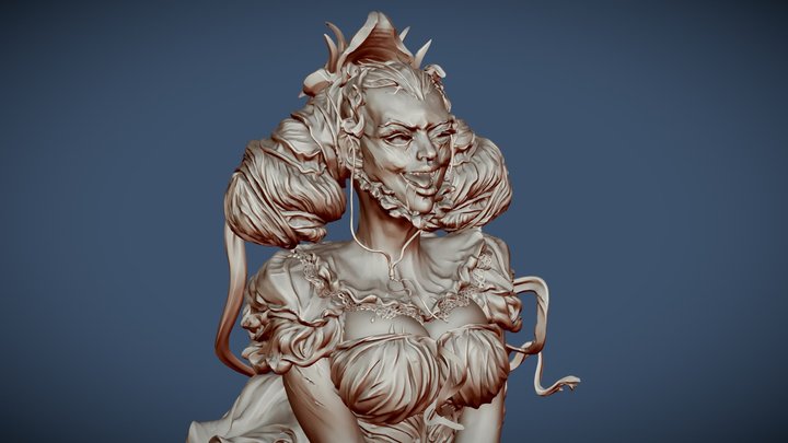 Vampire Girl_Draculas Vlad the Impaler Slave 3D Model